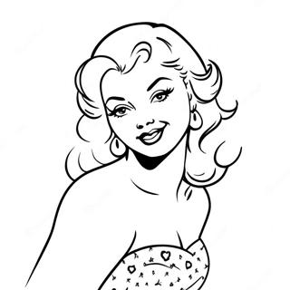 Pin Up For Adults Coloring Pages