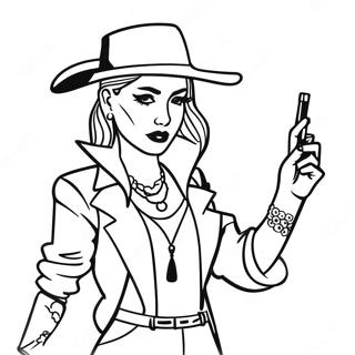 Gangster Girl Svg Coloring Pages