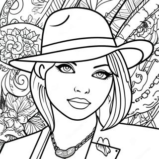 Gangster Girl Svg Coloring Page 50344-41966