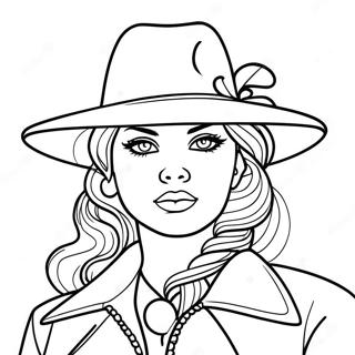 Gangster Girl Svg Coloring Page 50344-41967