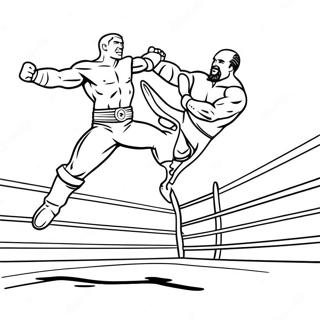 Wwe Wrestler Jumping On Opponent Coloring Page 50355-41985