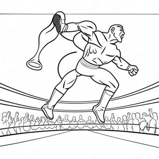 Wwe Wrestler Jumping On Opponent Coloring Page 50355-41986