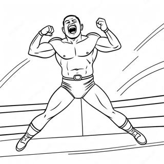 Wwe Wrestler Jumping On Opponent Coloring Page 50355-41987