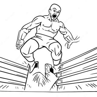 Wwe Wrestler Jumping On Opponent Coloring Page 50355-41988