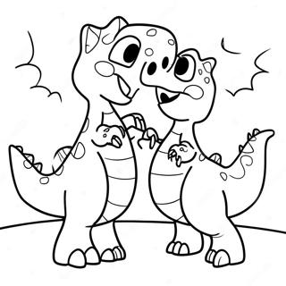 Dinosaur Fighting Coloring Page 50364-41991