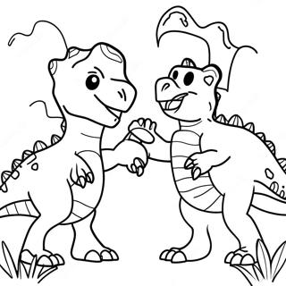 T Rex Vs Triceratops Battle Coloring Page 50365-41993