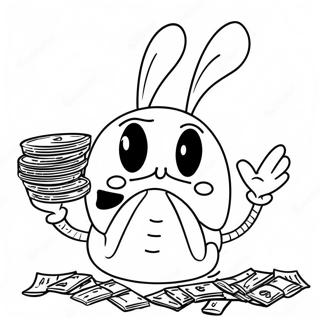 Mr Krabs With Money Coloring Page 50375-41999