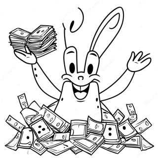 Mr Krabs With Money Coloring Page 50375-42000