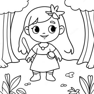 Hilda In A Magical Forest Coloring Page 50395-42018