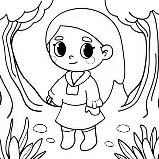 Hilda In A Magical Forest Coloring Page 50395-42019