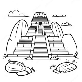 Ancient Inca Temple Coloring Page 50405-42030