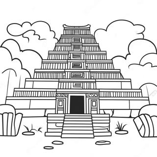 Ancient Inca Temple Coloring Page 50405-42031