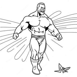 Dynamic Wwe Wrestler Coloring Page 50415-42033