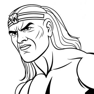 Dynamic Wwe Wrestler Coloring Page 50415-42035