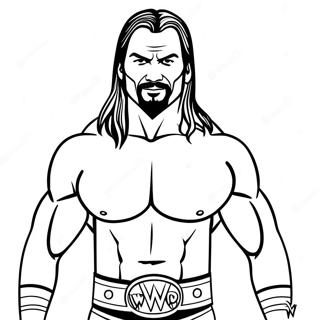 Dynamic Wwe Wrestler Coloring Page 50415-42036