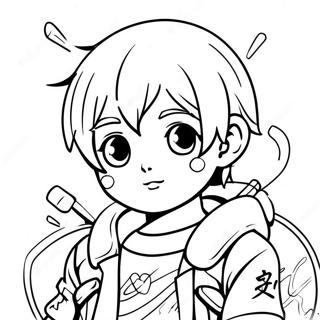 Boy Anime Coloring Page 50434-42050