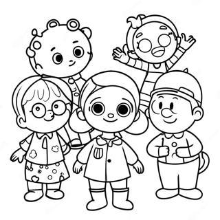 Pbs Kids Characters Coloring Page 5043-4046