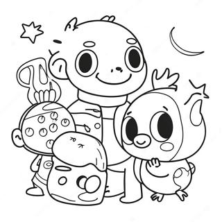 Pbs Kids Characters Coloring Page 5043-4047