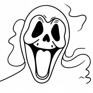 Scream Mask Scream Coloring Pages