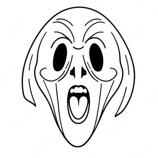 Scream Mask Coloring Page 50444-42047