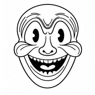 Creepy Scream Mask Coloring Page 50445-42053