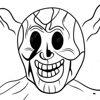 Creepy Scream Mask Coloring Page 50445-42054