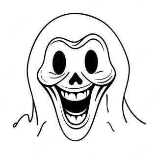 Creepy Scream Mask Coloring Page 50445-42056