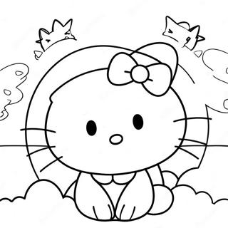 Hello Kitty Y2k Coloring Pages