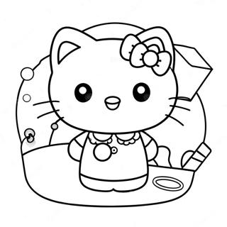 Hello Kitty Y2k Coloring Pages