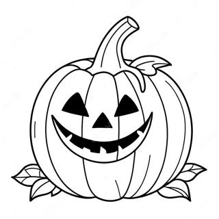 Spooky Halloween Pumpkin Coloring Page 50485-42089