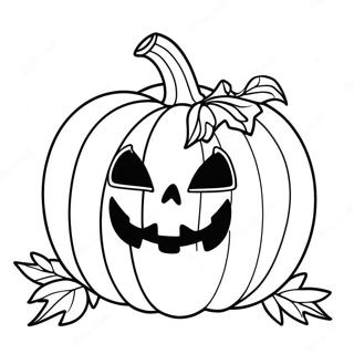 Spooky Halloween Pumpkin Coloring Page 50485-42090