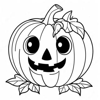 Spooky Halloween Pumpkin Coloring Page 50485-42091