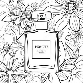 Elegant Floral Perfume Coloring Page 50495-42082