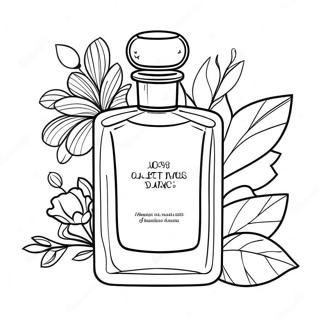 Elegant Floral Perfume Coloring Page 50495-42083