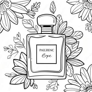 Elegant Floral Perfume Coloring Page 50495-42084