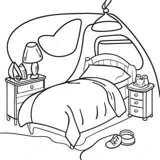 Cozy Bedtime Scene Coloring Page 50505-42107