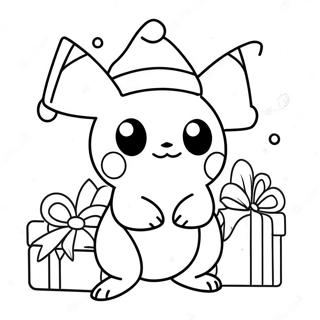 Pokemon Christmas Coloring Page 5052-4051