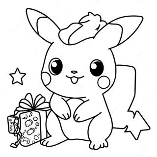 Pokemon Christmas Coloring Page 5052-4052