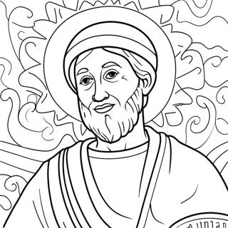 Isaiah With Colorful Background Coloring Page 50535-42118