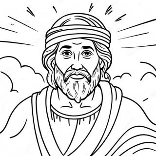 Isaiah With Colorful Background Coloring Page 50535-42120