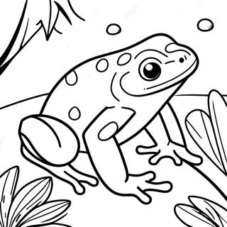 Colorful Poison Dart Frog In Jungle Coloring Page 50545-42122