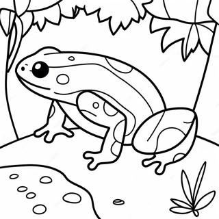 Colorful Poison Dart Frog In Jungle Coloring Page 50545-42123