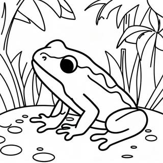 Colorful Poison Dart Frog In Jungle Coloring Page 50545-42124