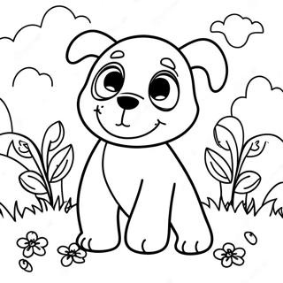 Cute Leon Playing In The Grass Coloring Page 50555-42143