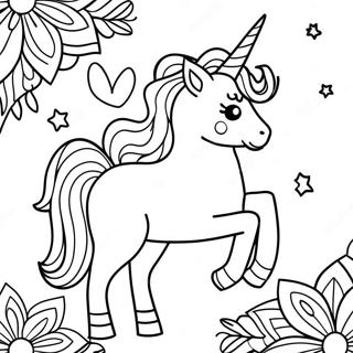 Unicorn Butterfly Coloring Page 50564-42138