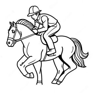 Race Horse Coloring Pages