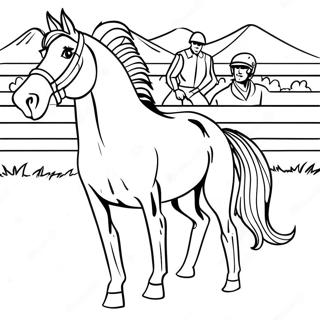 Race Horse Coloring Page 50574-42147