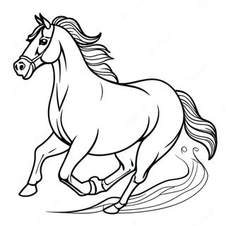 Galloping Race Horse Coloring Page 50575-42149