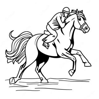 Galloping Race Horse Coloring Page 50575-42151