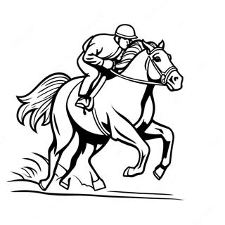 Galloping Race Horse Coloring Page 50575-42152